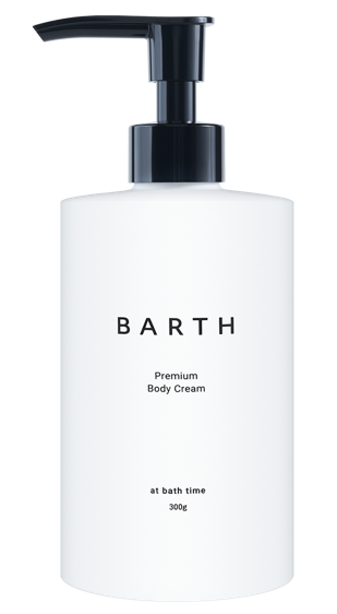 BARTH プレミアムボディクリーム at bath timeのパッケージデザイン